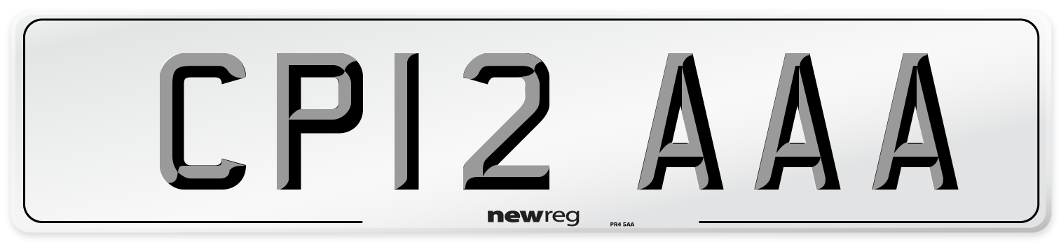 CP12 AAA Number Plate from New Reg